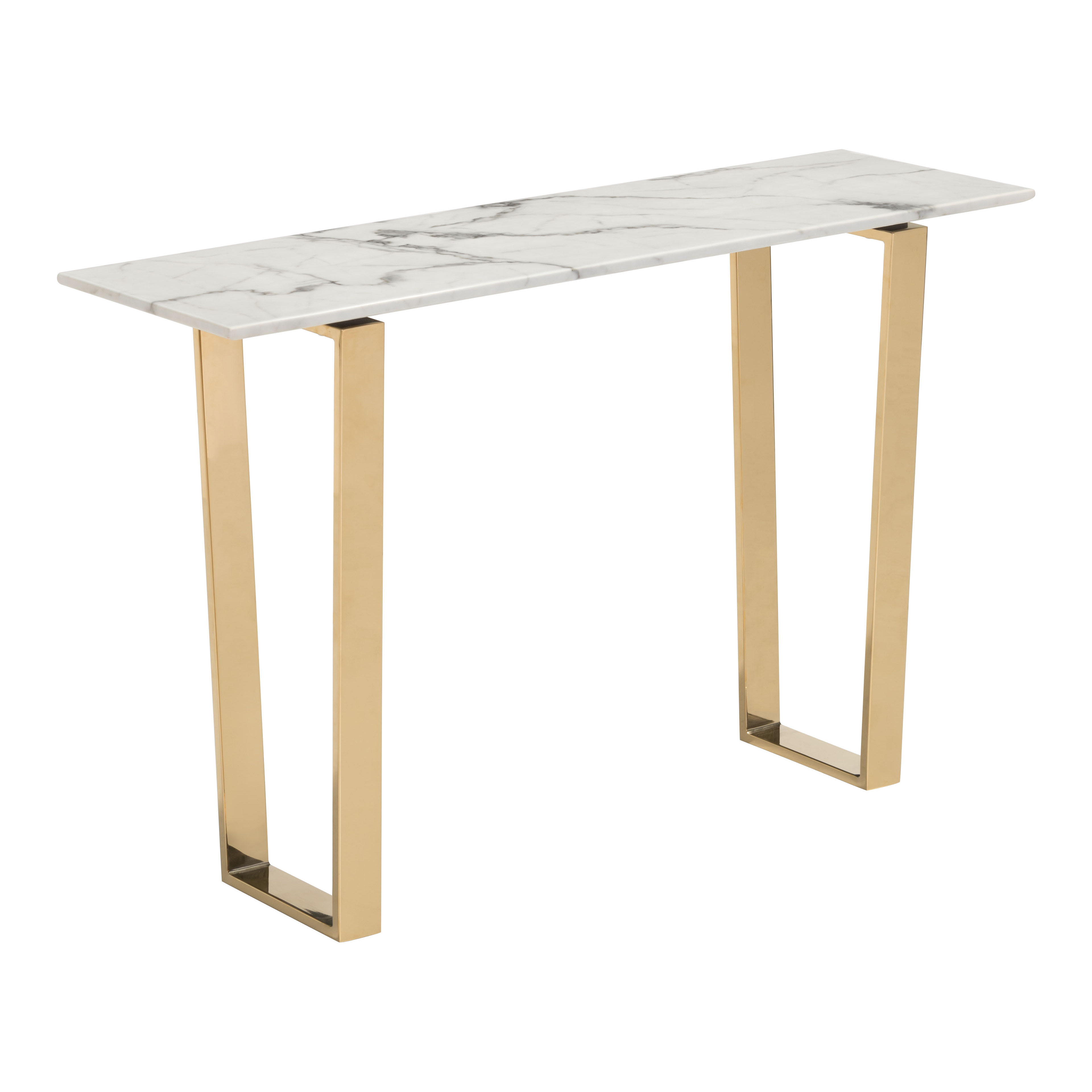 ATLAS CONSOLE TABLE STONE & GOLD