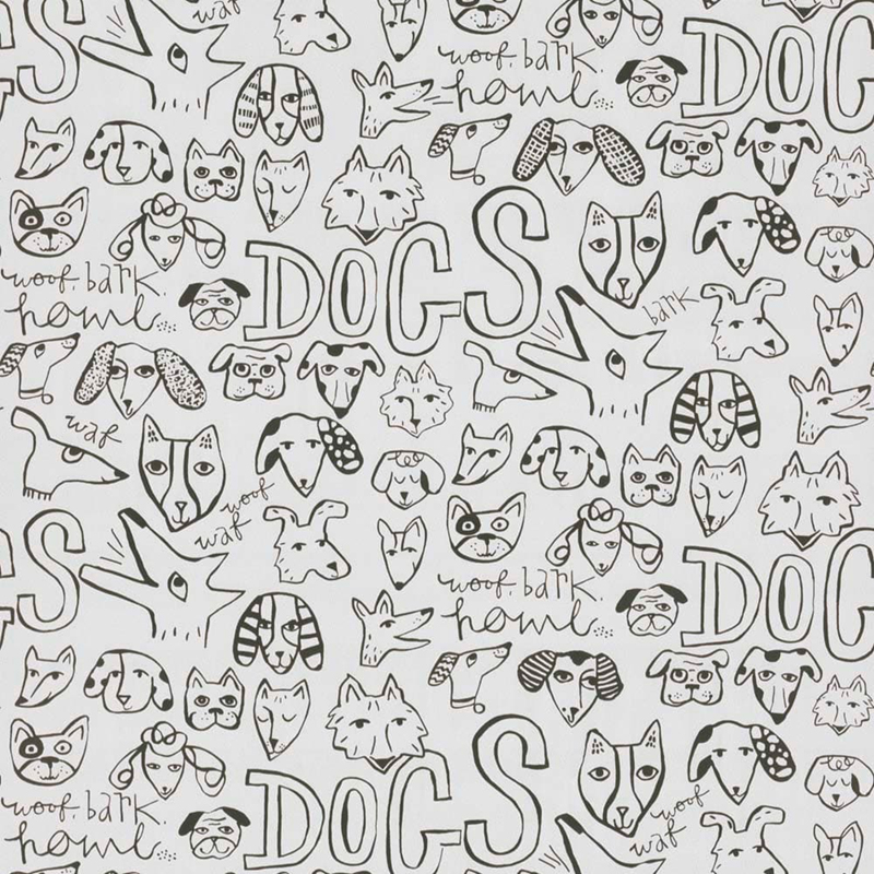 DECO TAPIZ SMT DOGS SMT 219251 WHITE