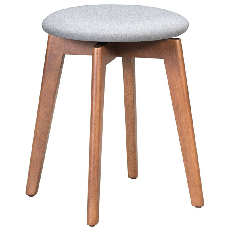 OTTOMAN BILLY STOOL WALNUT & GRAY